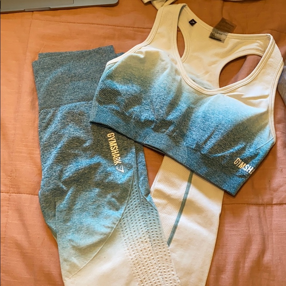 Gymshark blue ombré seamless set